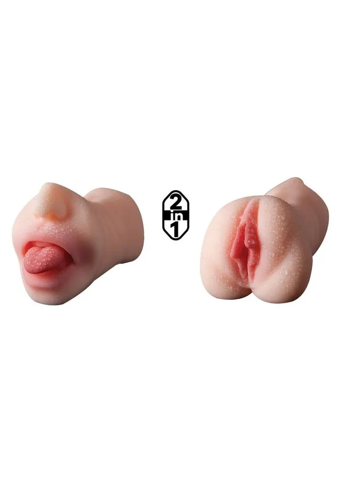 Male Sex Toys Skinsations Skinsations Man Eater PussyMouth Masturbator Textured Dual Entry Stroker