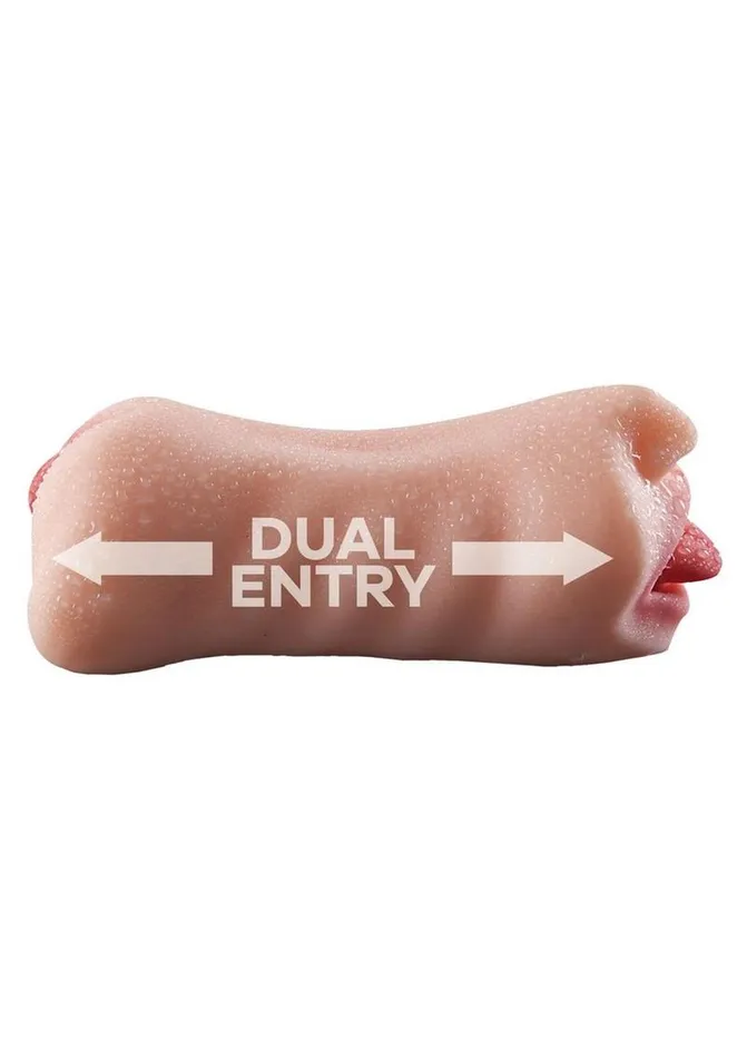 Male Sex Toys Skinsations Skinsations Man Eater PussyMouth Masturbator Textured Dual Entry Stroker