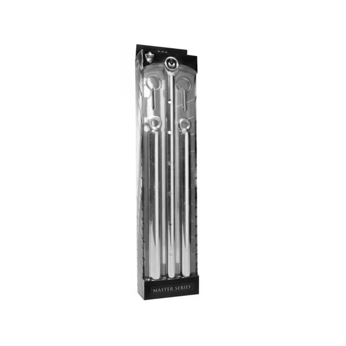 Master Series Adjustable Steel Spreader Bar Silver Master Series Male Sex Toys