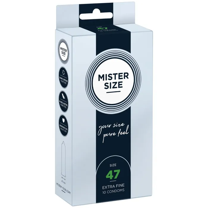 Mister Size Male Sex Toys Mister Size Pure Feel Condoms Size 47mm 10 Pack