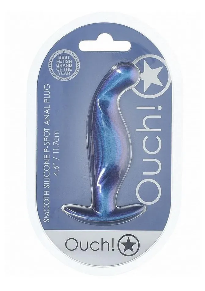 Ouch Male Sex Toys Ouch PSpot Anal Plug Silicone Metallic
