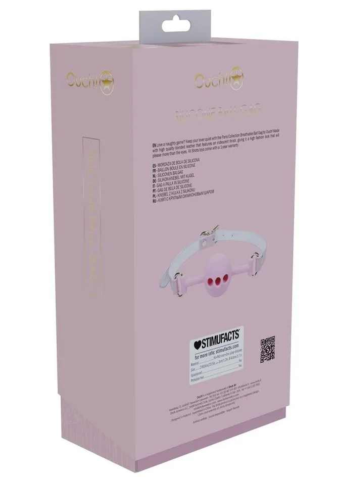 Ouch Paris Collection Silicone Ball Gag Ouch Male Sex Toys