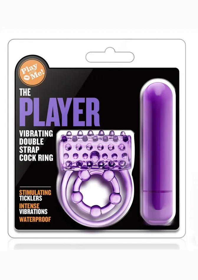 Play with Me by Blush Play with Me The Player Vibrating Double Strap Cock Ring Couples