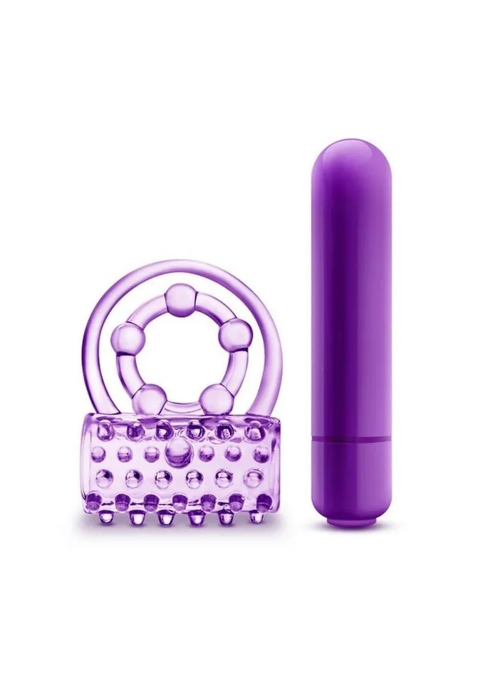 Play with Me by Blush Play with Me The Player Vibrating Double Strap Cock Ring Couples