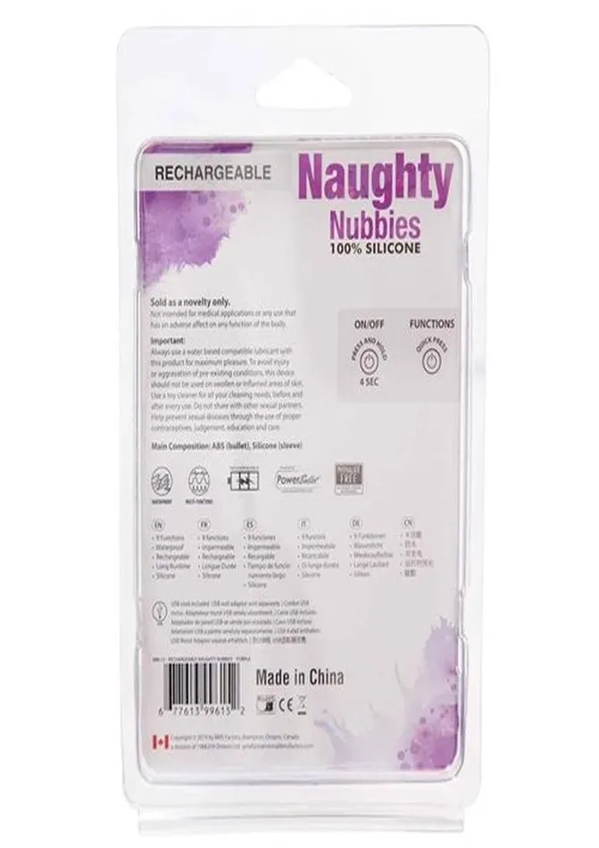 Powerbullet Powerbullet Naughty Nubbies Silicone Rechargeable Finger Massager Female Sex Toys