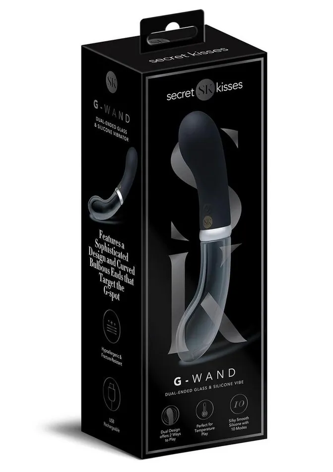 Secret Kisses Female Sex Toys Secret Kisses Glass G Rechargeable Silicone Wand