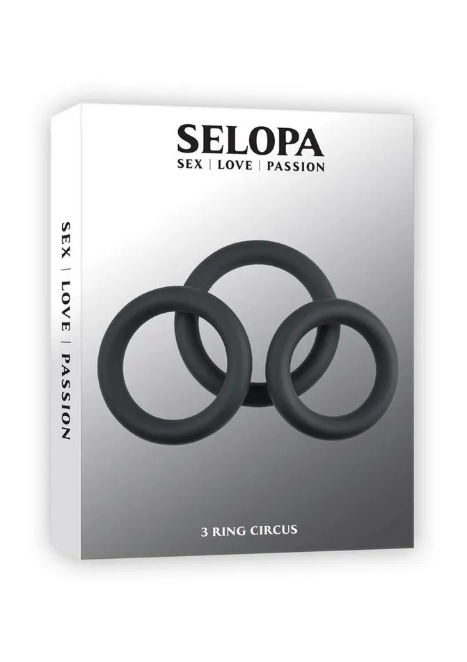 Selopa Selopas 3 Ring Circus Silicone Cock Ring Male Sex Toys