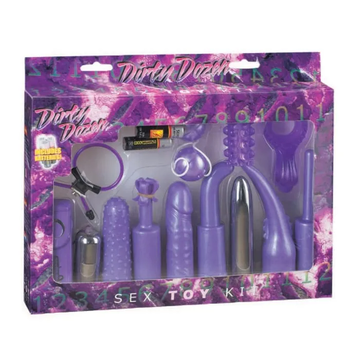 Seven Creations Vibrators Seven Creations Dirty Dozen Couples Sex Toy Kit Purple