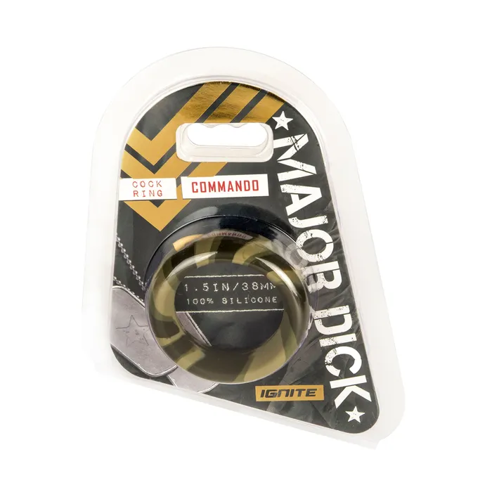 SI Novelties Male Sex Toys Si21744 MAJOR DICK COMMANDO COCK RING GREEN 15in