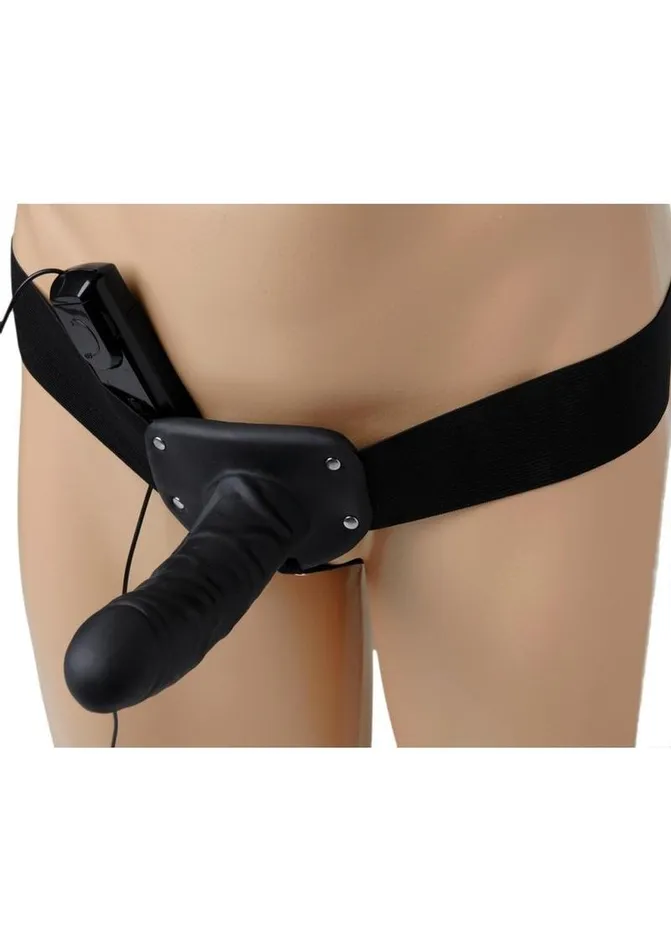 Size Matters Erection Assist Vibrating Silicone Hollow StrapOn Size Matters Female Sex Toys