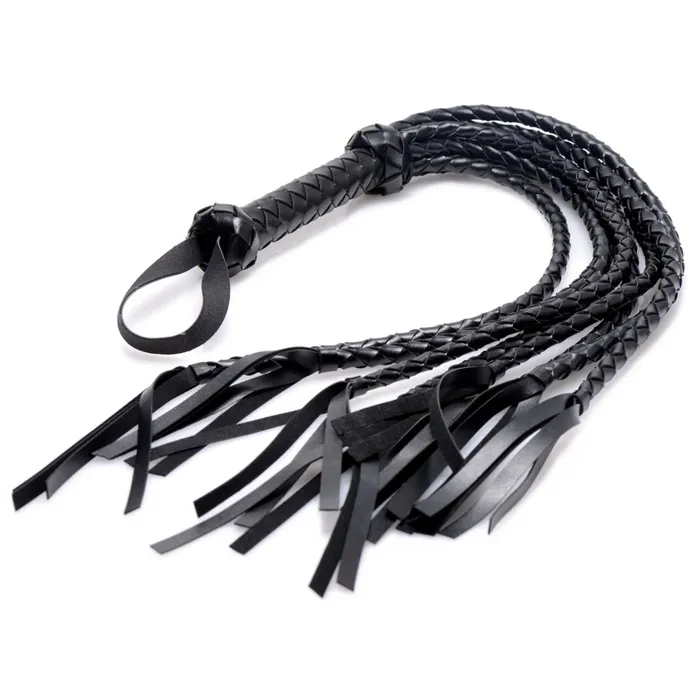 Strict 8 Tail Braided Flogger Black Strict Anal
