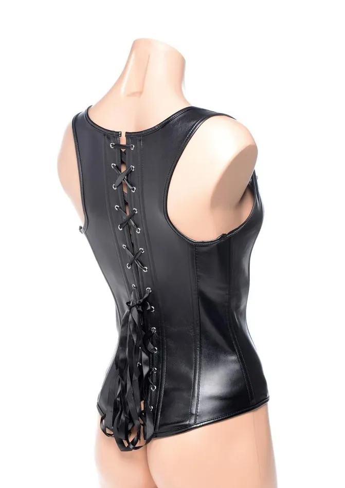 Teddies And Bodies Strict LaceUp Corset Vest and Thong STRICT