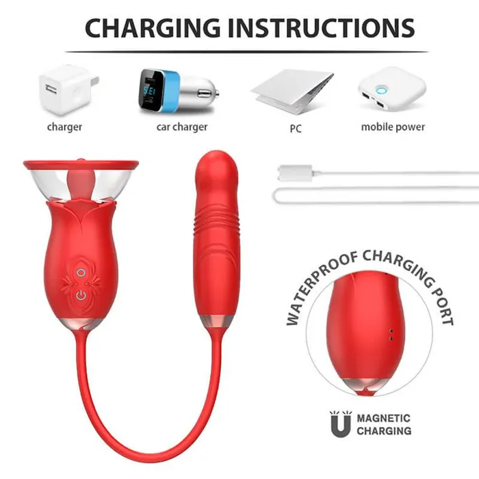 TongueLick Rose Vibrator Toy Inyarose Vibrators
