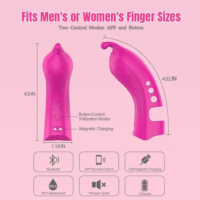 Vibrators Inyarose PulseTouch Finger Vibe GSpot Nipple and Clit Stimulator