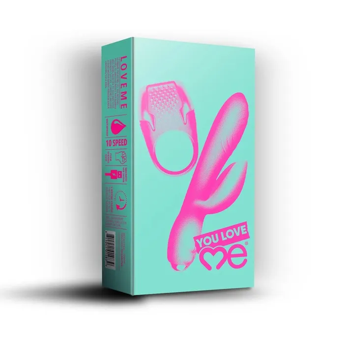 Vibrators You Love Me You Love Me Love Me Vibrator Cock Ring Set Red Black