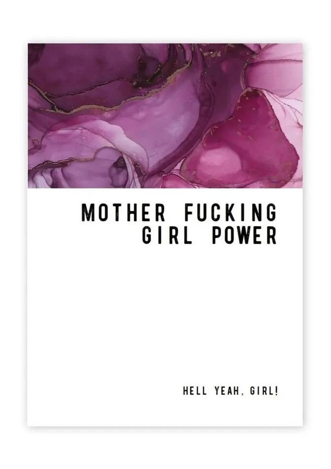 Warm Human Male Sex Toys Warm Human Girl Power Greeting Card