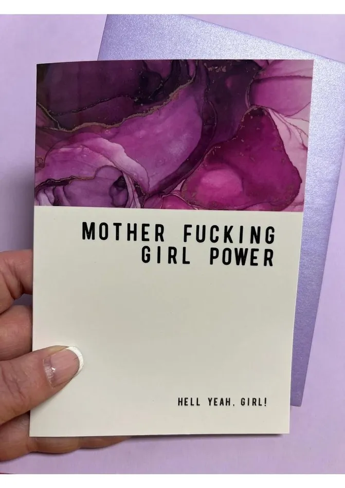 Warm Human Male Sex Toys Warm Human Girl Power Greeting Card