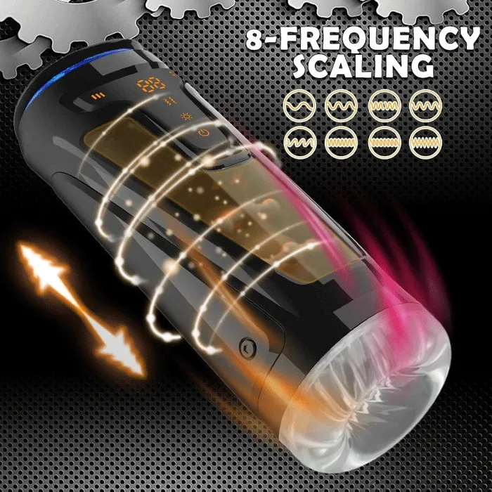 xbelo Male Sex Toys 9frequency Vibration Rotating for Penis Stimulation Masturbator Cup