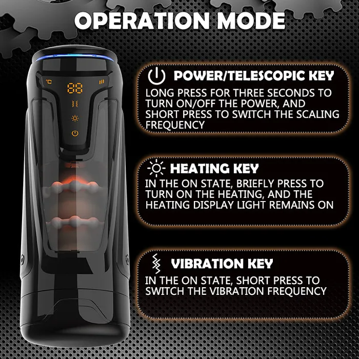 xbelo Male Sex Toys 9frequency Vibration Rotating for Penis Stimulation Masturbator Cup