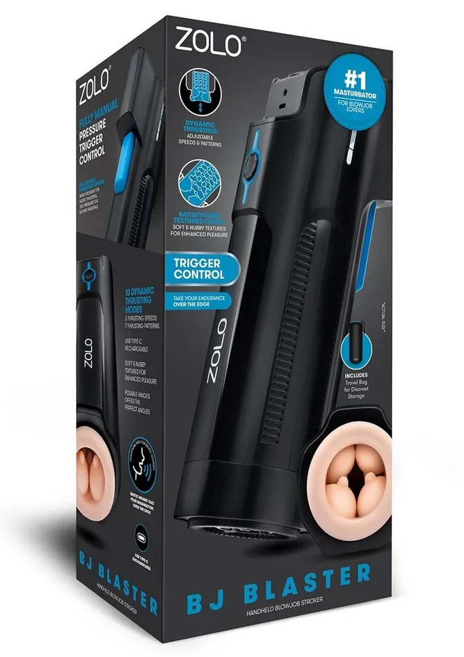 Zolo ZOLO BJ Blaster Rechargeable Mouth Masturbator Male Sex Toys