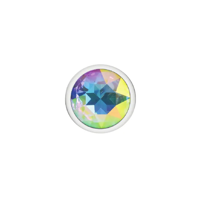 Anal Viben Cheeky CharmsSilver Metal Butt Plug RoundClearMedium Anal Viben Cheeky CharmsSilver Metal Butt Plug RoundClearMedium