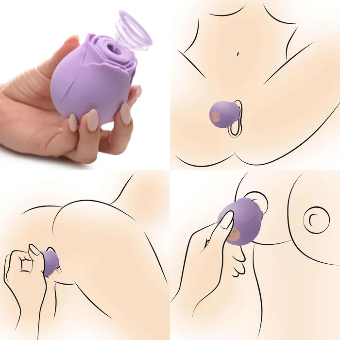 Bloomgasm Wild Rose 10x Suction Clit Stimulator Purple XR Brands inmi Vibrators Bloomgasm Wild Rose 10x Suction Clit Stimulator Purple XR Brands inmi Vibrators