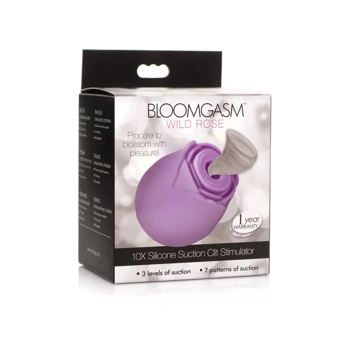 Bloomgasm Wild Rose 10x Suction Clit Stimulator Purple XR Brands inmi Vibrators Bloomgasm Wild Rose 10x Suction Clit Stimulator Purple XR Brands inmi Vibrators