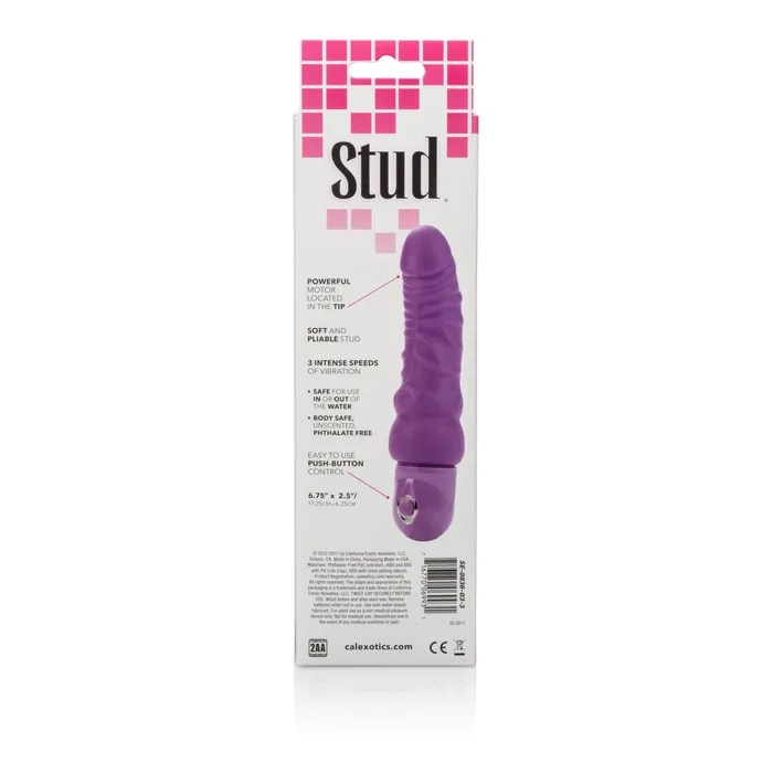 CalExotics Dildos Waterproof Power Stud Curvy Dong Purple CalExotics Dildos Waterproof Power Stud Curvy Dong Purple