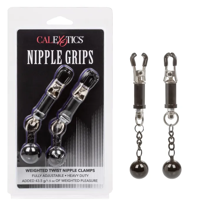 CalExotics Female Sex Toys Nipple Grips Weighted Twist Nipple Clamps CalExotics Female Sex Toys Nipple Grips Weighted Twist Nipple Clamps
