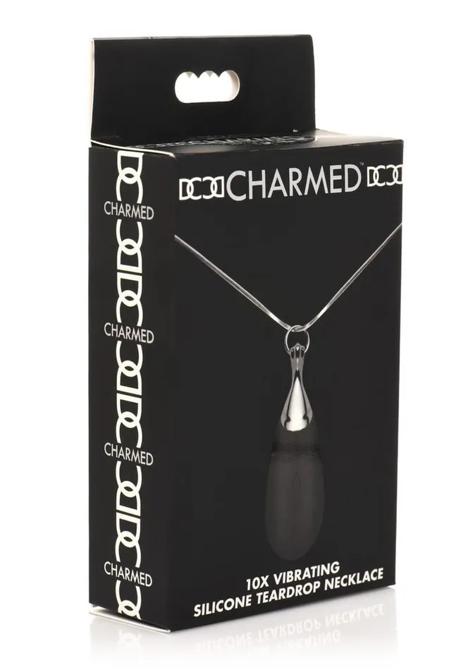 Charmed Charmed 10x Vibrating Silicone Teardrop Necklace Rechargeable Stimulator Female Sex Toys