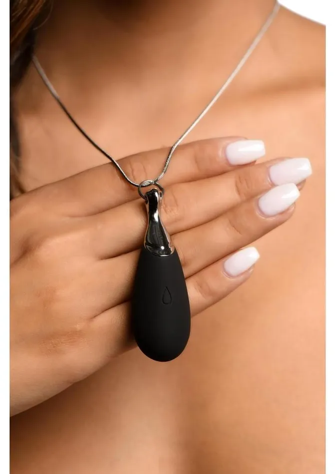 Charmed Charmed 10x Vibrating Silicone Teardrop Necklace Rechargeable Stimulator Female Sex Toys