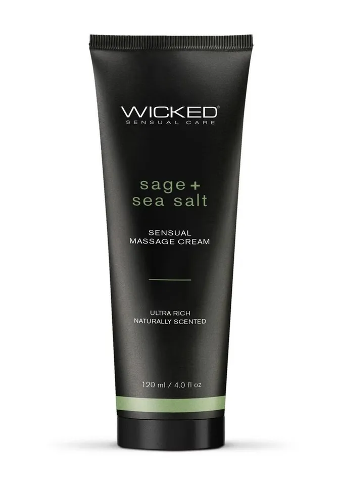 Couples Wicked Sensual Massage Cream Sage and Sea Salt Wicked Sensual Care