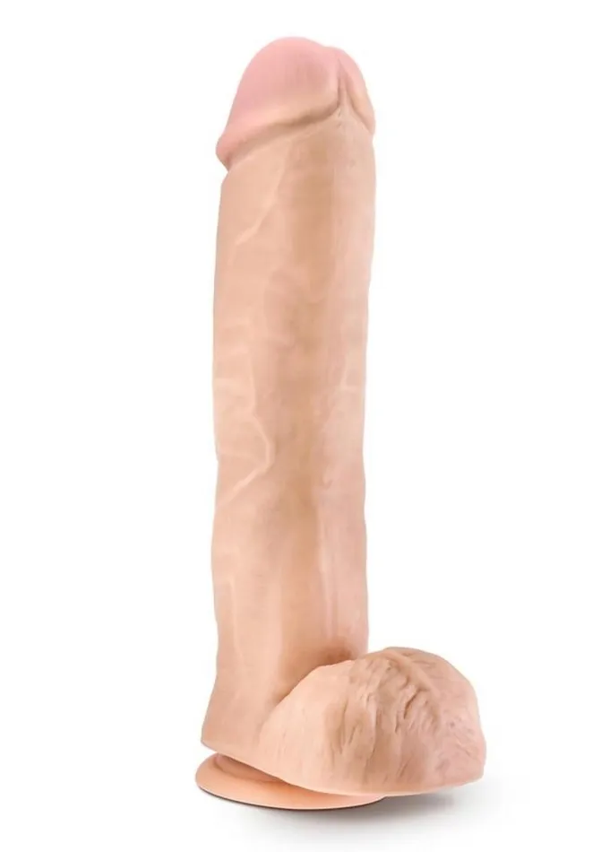 Dildos Au Naturel Au Naturel Big John Sensa Feel Dual Density Dildo with Balls