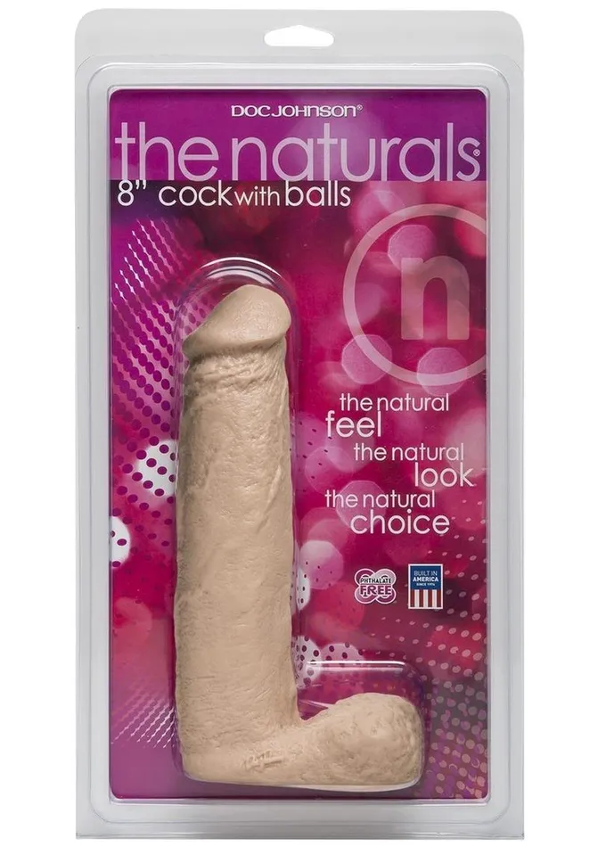 Doc Johnson Female Sex Toys The Naturals Dildo with Balls