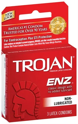 Enhancers Trojan Condoms Trojan Enz NonLubricated Condoms 3 Pack Enhancers Trojan Condoms Trojan Enz NonLubricated Condoms 3 Pack