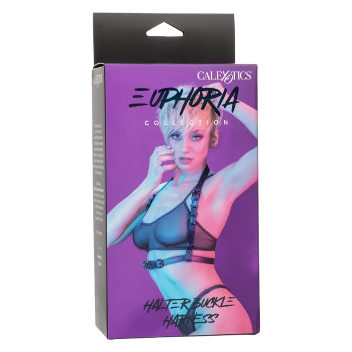 Euphoria Collection Halter Buckle Harness Black CalExotics Anal Euphoria Collection Halter Buckle Harness Black CalExotics Anal