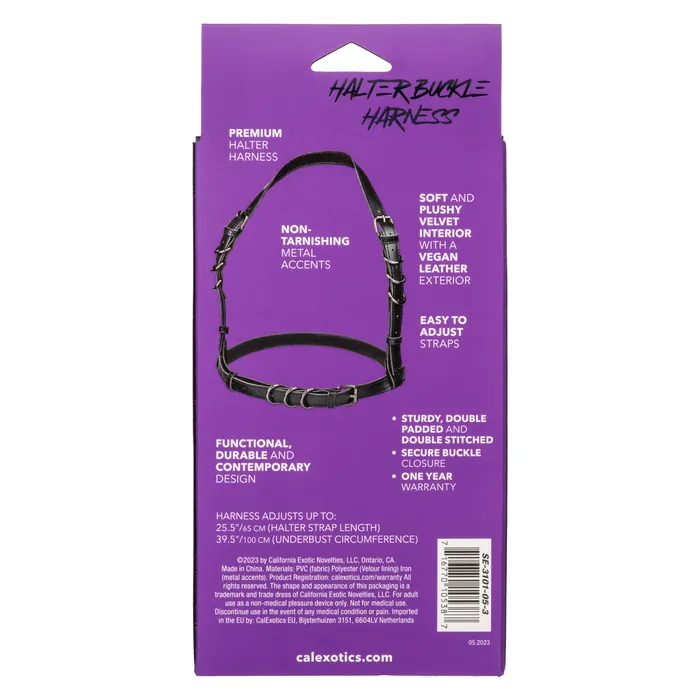 Euphoria Collection Halter Buckle Harness Black CalExotics Anal Euphoria Collection Halter Buckle Harness Black CalExotics Anal