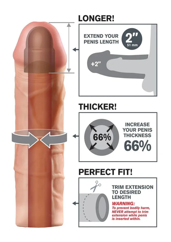 Fantasy XTensions Male Sex Toys Fantasy XTensions Mega 2in Extension Sleeve Fantasy XTensions Male Sex Toys Fantasy XTensions Mega 2in Extension Sleeve