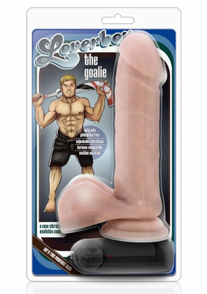Female Sex Toys Loverboy The Goalie Vibrating Dildo with Balls Loverboy