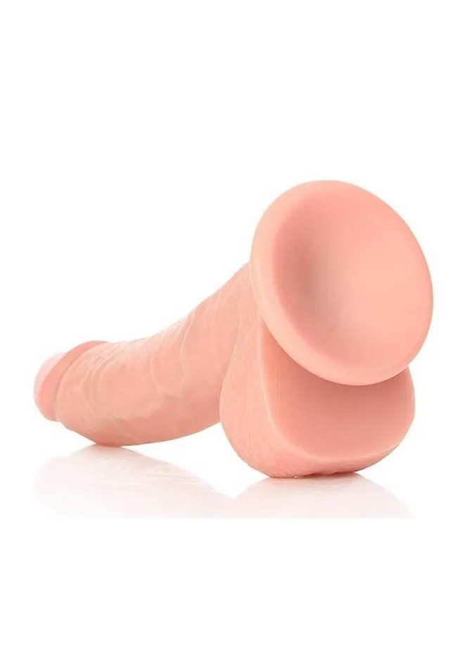 Female Sex Toys Realrock Curved Realistic Dildo with Balls and Suction Cup Real Rock