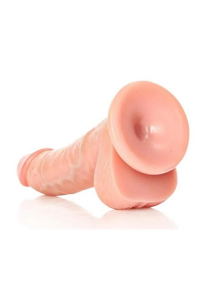 Female Sex Toys Realrock Curved Realistic Dildo with Balls and Suction Cup Real Rock
