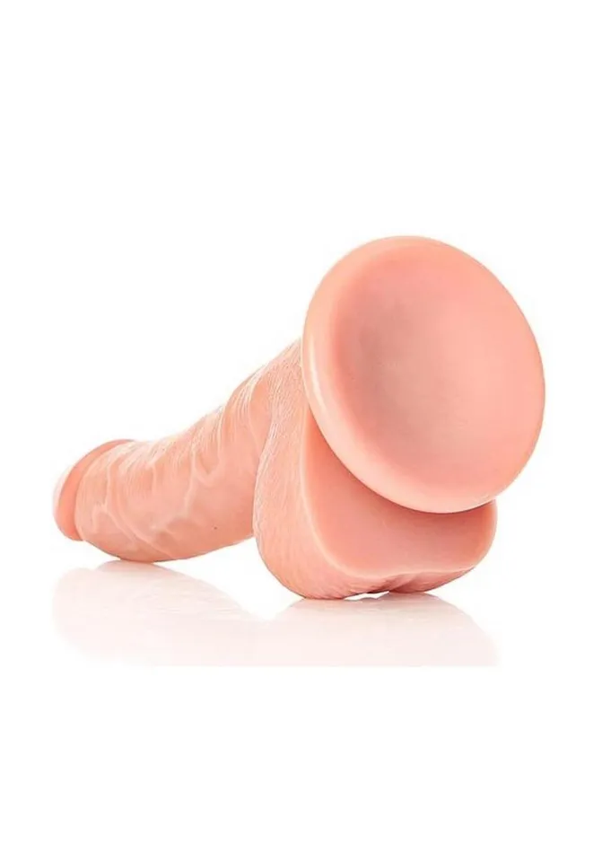 Female Sex Toys Realrock Curved Realistic Dildo with Balls and Suction Cup Real Rock