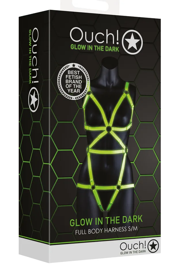 Female Sex Toys Shots Ouch Full Body Harness Small Medium Glow in the Dark Female Sex Toys Shots Ouch Full Body Harness Small Medium Glow in the Dark