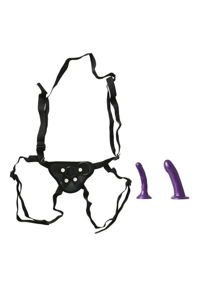 Female Sex Toys Sportsheets Sportsheets Anal Explorer StrapOn Harness Kit with 2 Silicone Dildos