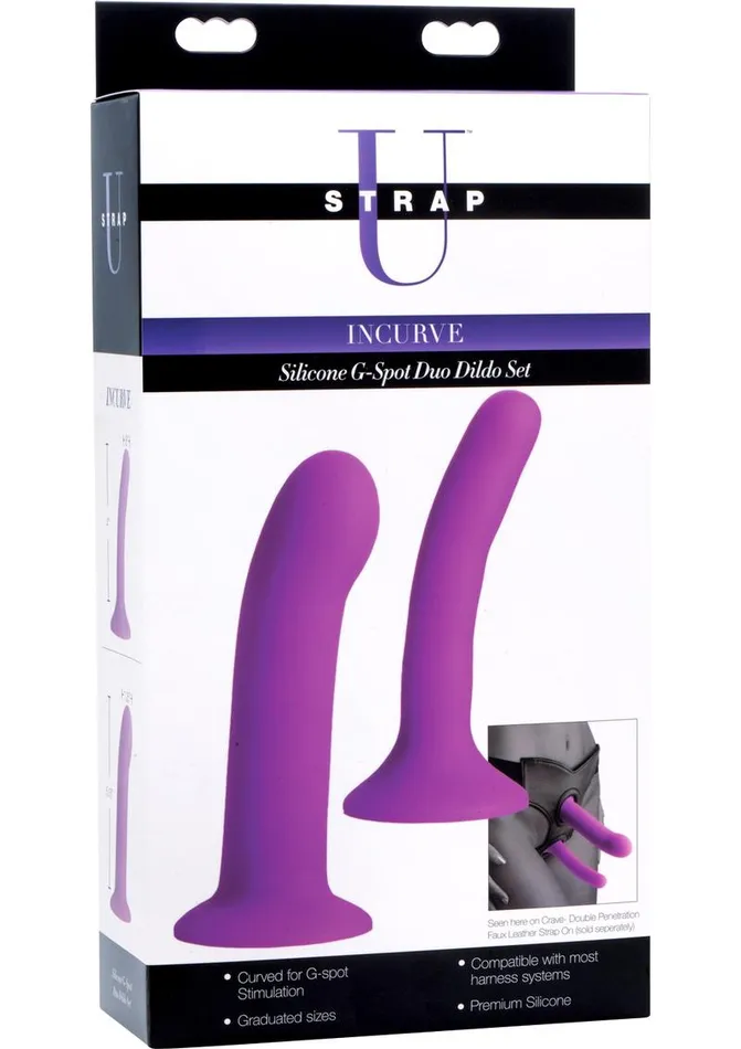 Female Sex Toys STRAP U Strap U Incurve Silicone GSpot Duo Dildo