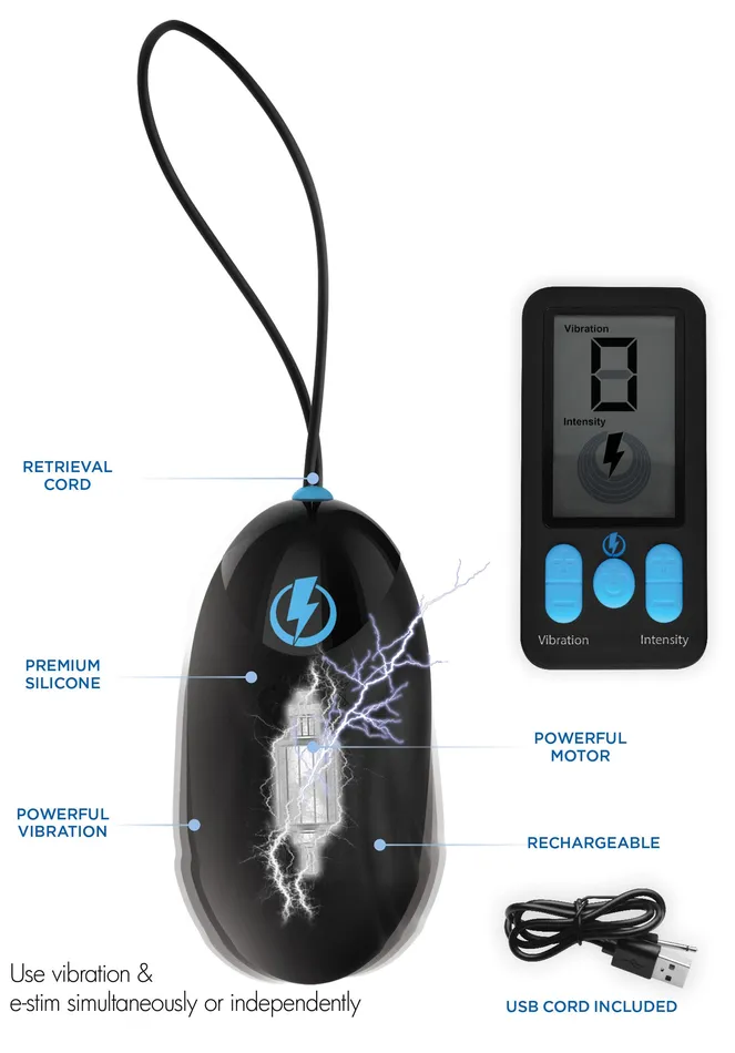 Female Sex Toys XR Brands Zeus Electrosex EStim Pro Silicone Vibrating Egg With Remote Control Black Female Sex Toys XR Brands Zeus Electrosex EStim Pro Silicone Vibrating Egg With Remote Control Black