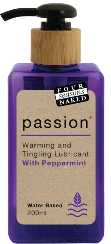 Four Seasons Passion Peppermint Lube 200ml The Toolshed AU Vibrators