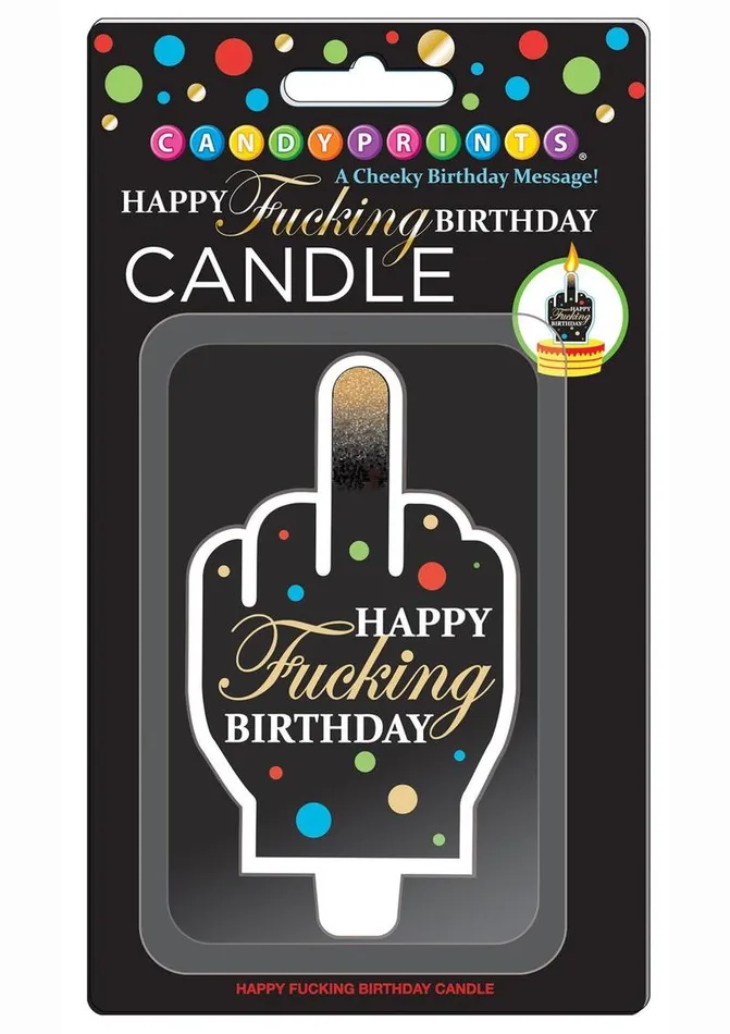 Happy Fn Birthday Fu Finger Candle Candyprints Party Female Sex Toys