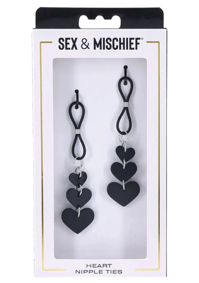 Heart Nipple Ties Black Sportsheets Anal Heart Nipple Ties Black Sportsheets Anal