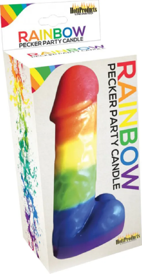 Hott Products Unlimited Rainbow Pecker Party Candle Anal